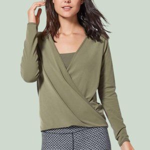 Lululemon Full Freedom Wrap Top - Sage Green - Size 6